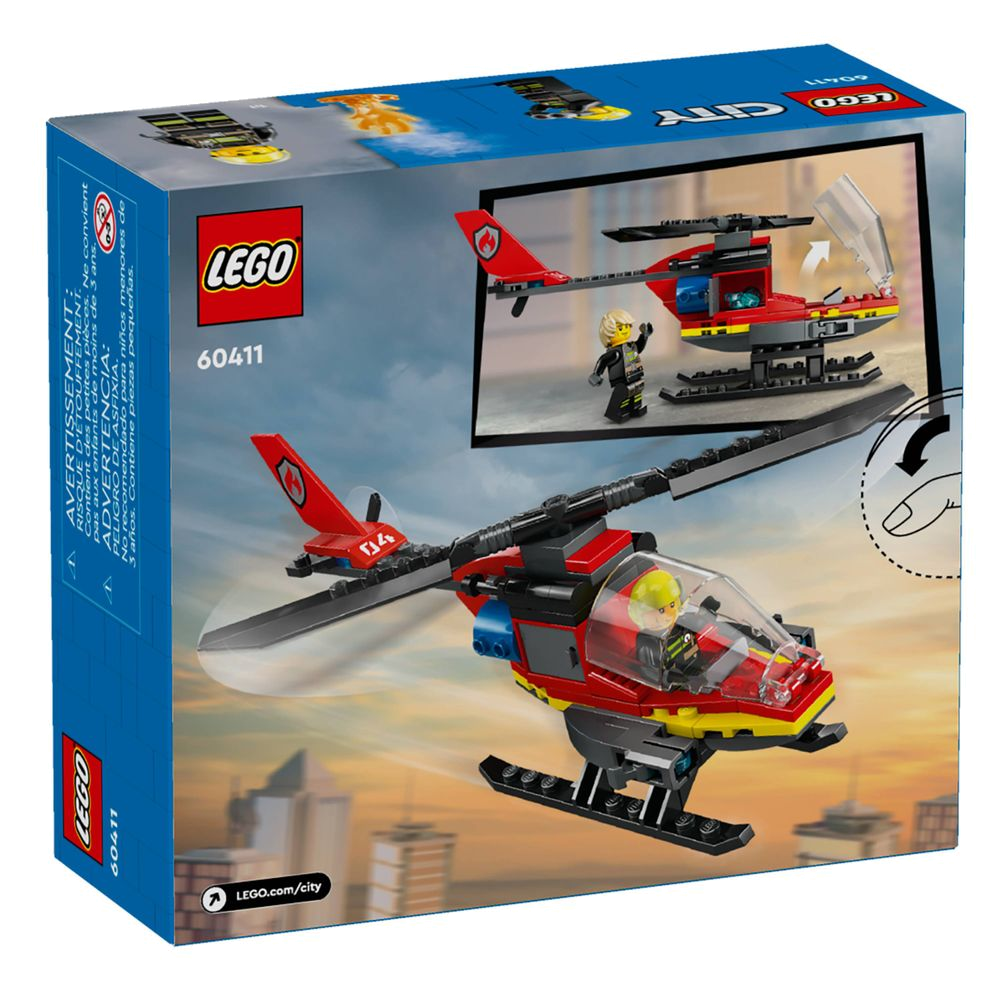 Caixa LEGO City Helicóptero dos Bombeiros 60411 lacrada de fábrica