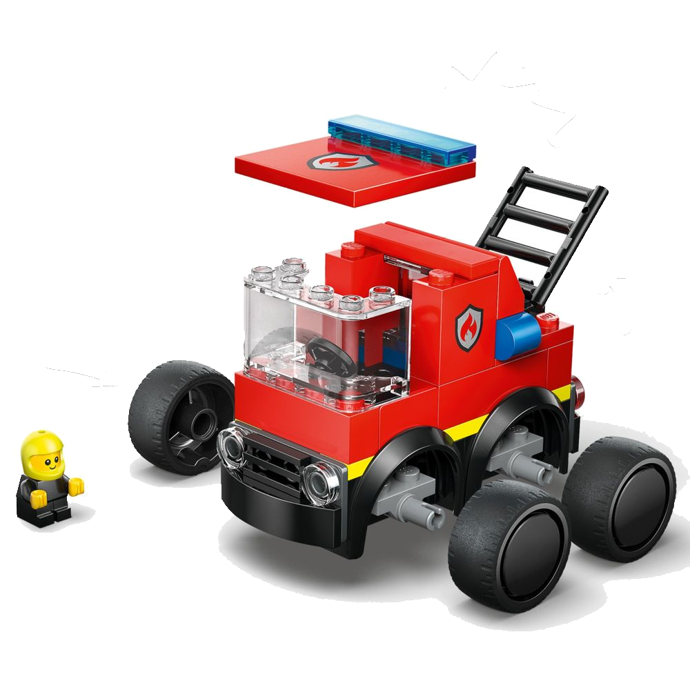 Minifigura de bombeiro LEGO pronta pro resgate