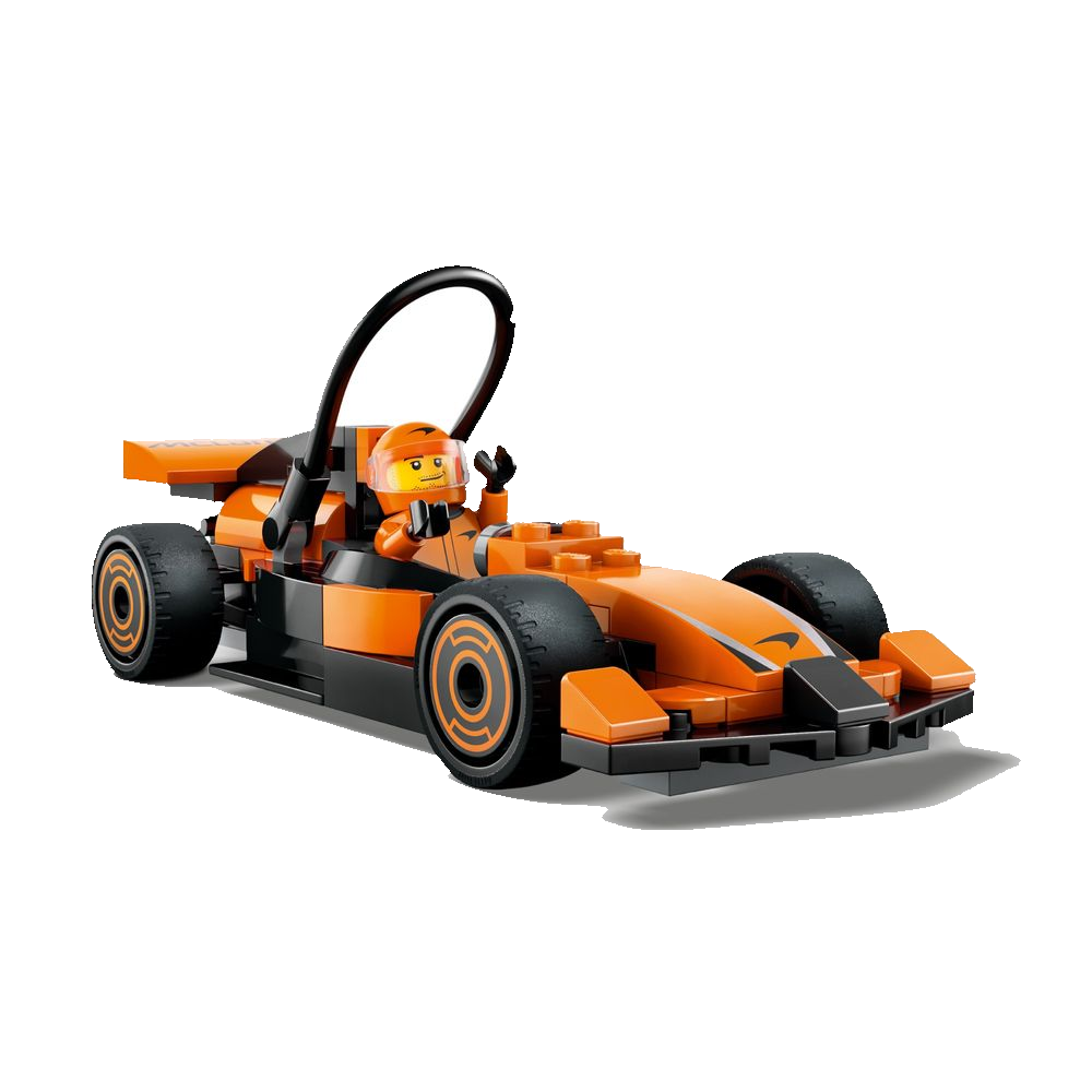 LEGO City 60442 carro de F1 McLaren, vista lateral