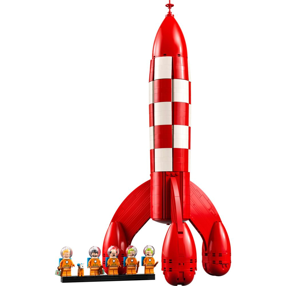 LEGO Ideas 21367 Foguete Lunar de Tintim vermelho e branco