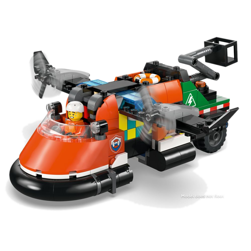 LEGO City 60505 modo Aerobarco laranja da guarda costeira com hélices traseiras