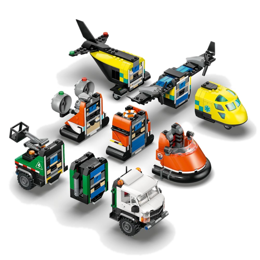 LEGO City 60505 peças modulares Mix & Match: avião, caminhão e aerobarco em módulos intercambiáveis