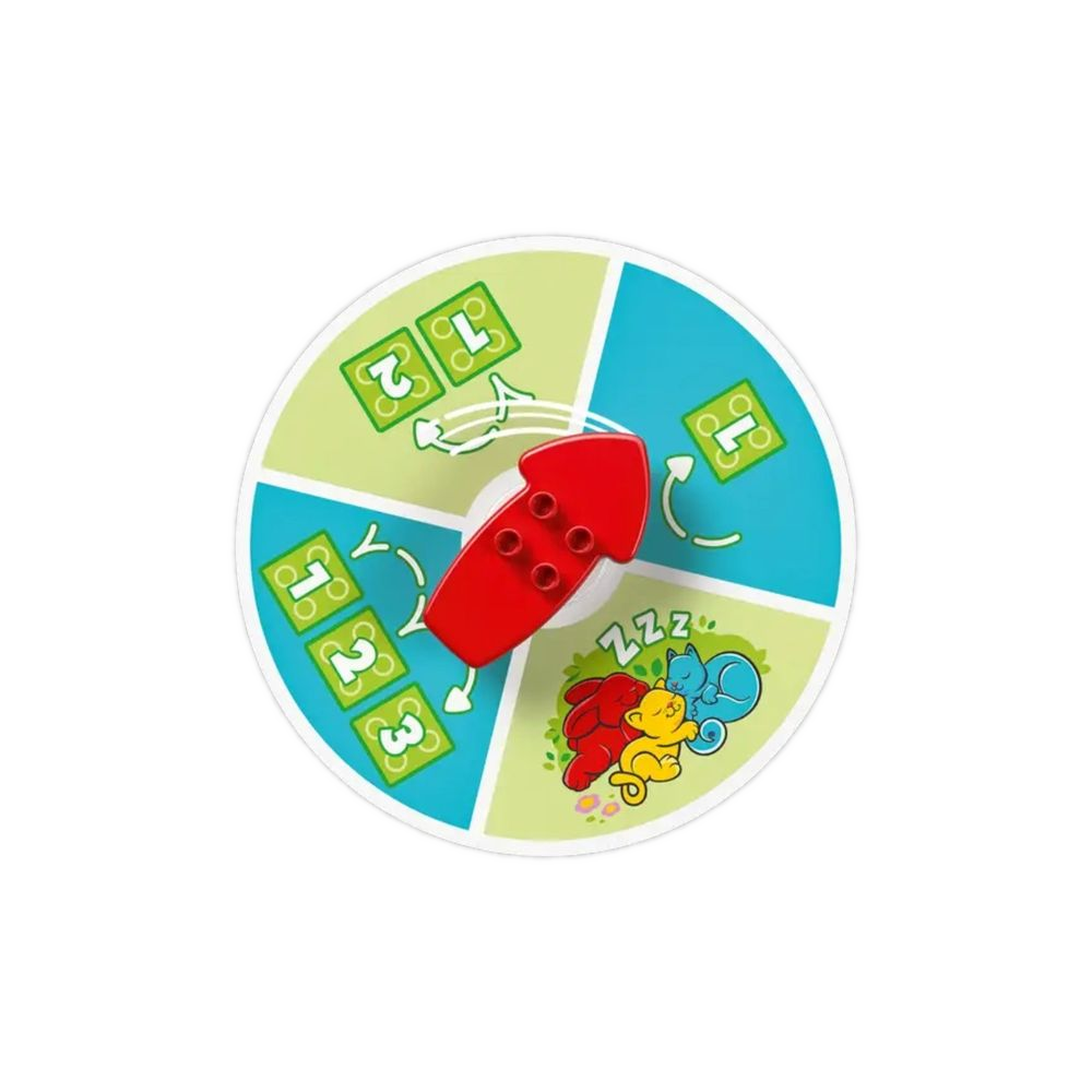 Roleta giratória vermelha do LEGO DUPLO 10450 com cores, números e zona soninho