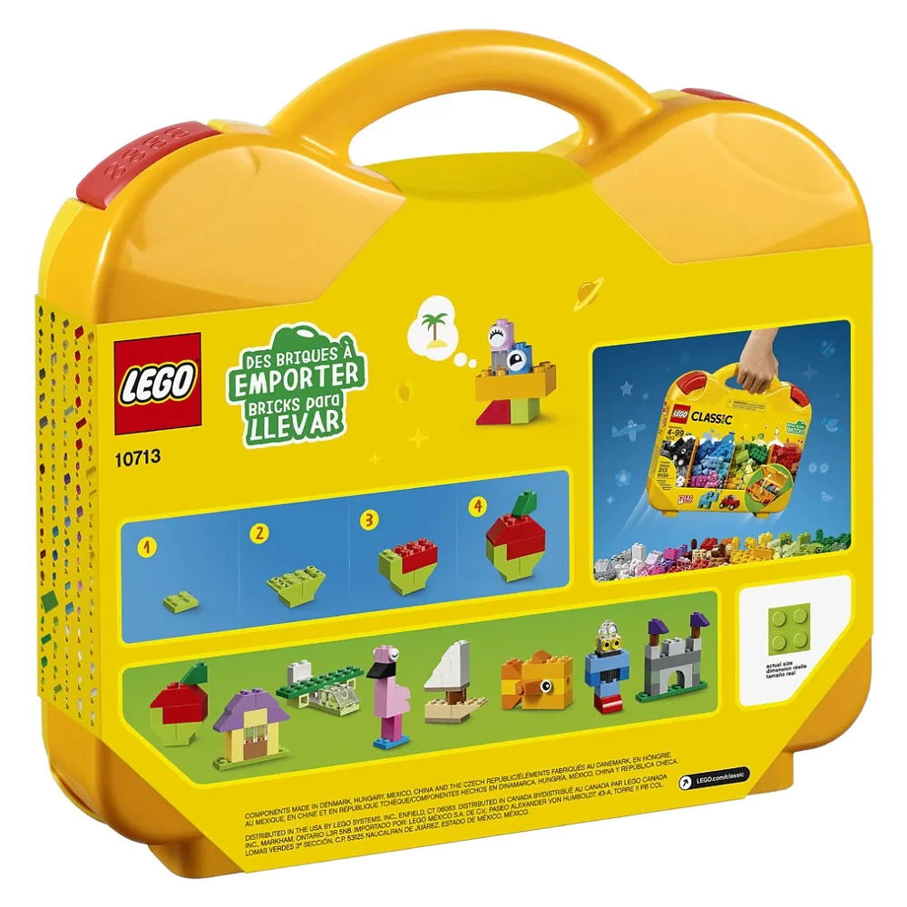 Caixa LEGO Classic 10713 Maleta da Criatividade lacrada com sequência de montagem ilustrada