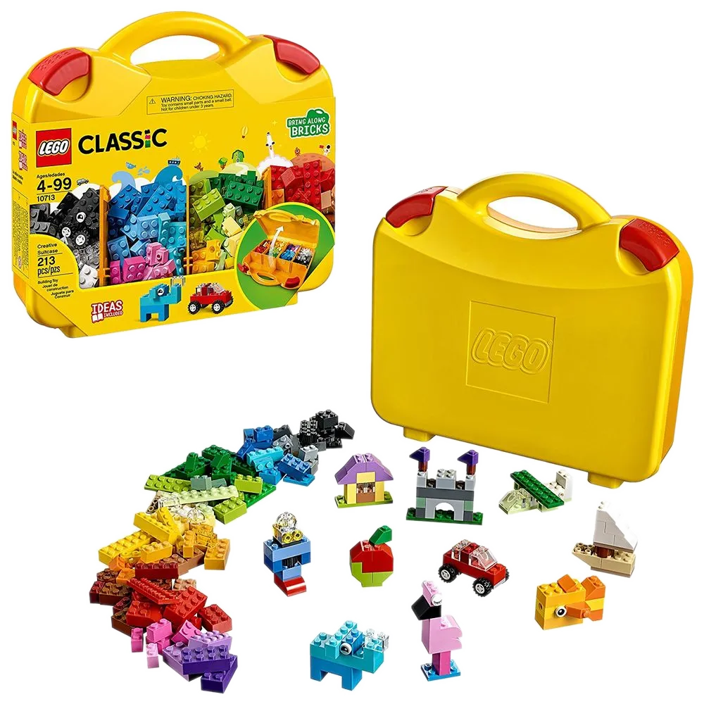 LEGO Classic Maleta da Criatividade 10713 com 213 peças coloridas e modelos montados