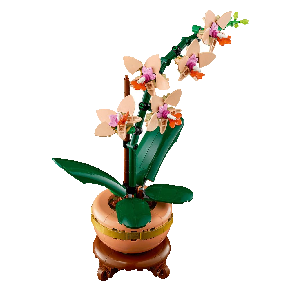 LEGO Botanical 10343 Mini Orquídea com vaso terracota LEGO e base de madeira inclusos