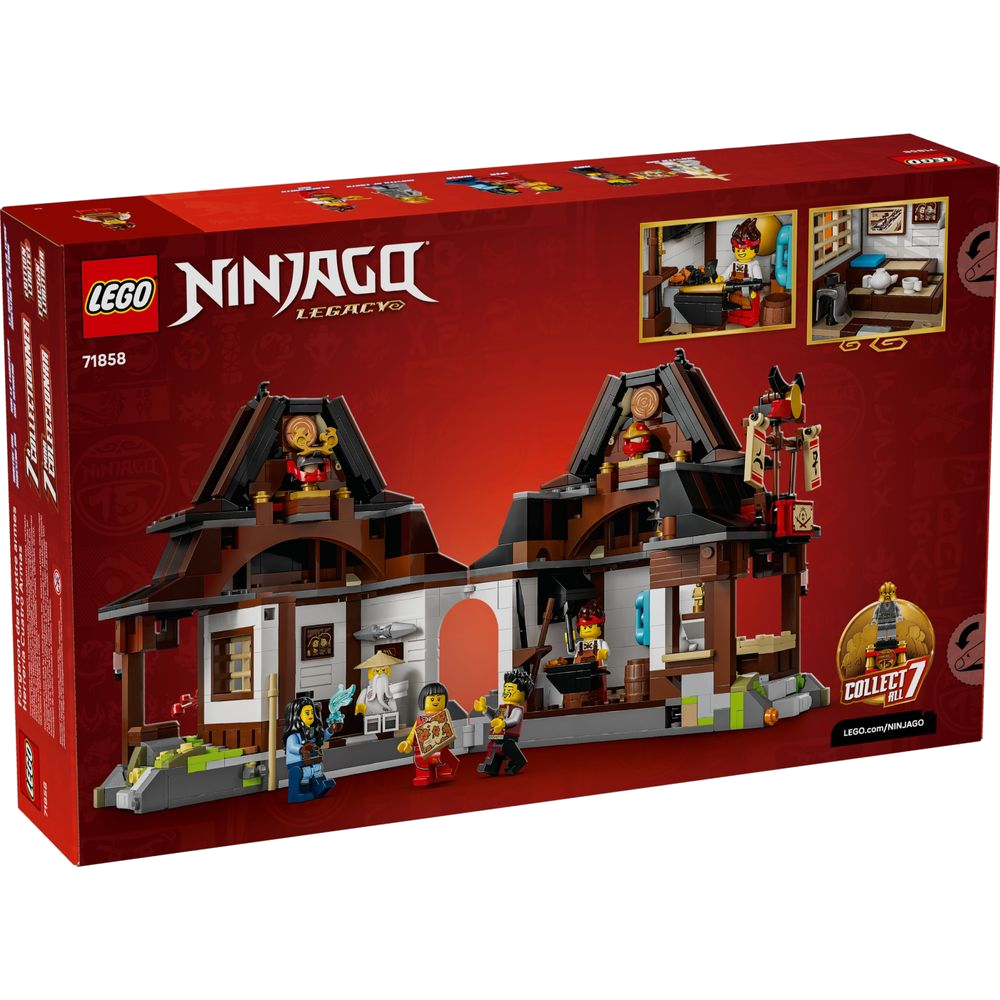 Caixa LEGO NINJAGO 71858 Ferreiro das Quatro Armas lacrada com selo de 15º aniversário