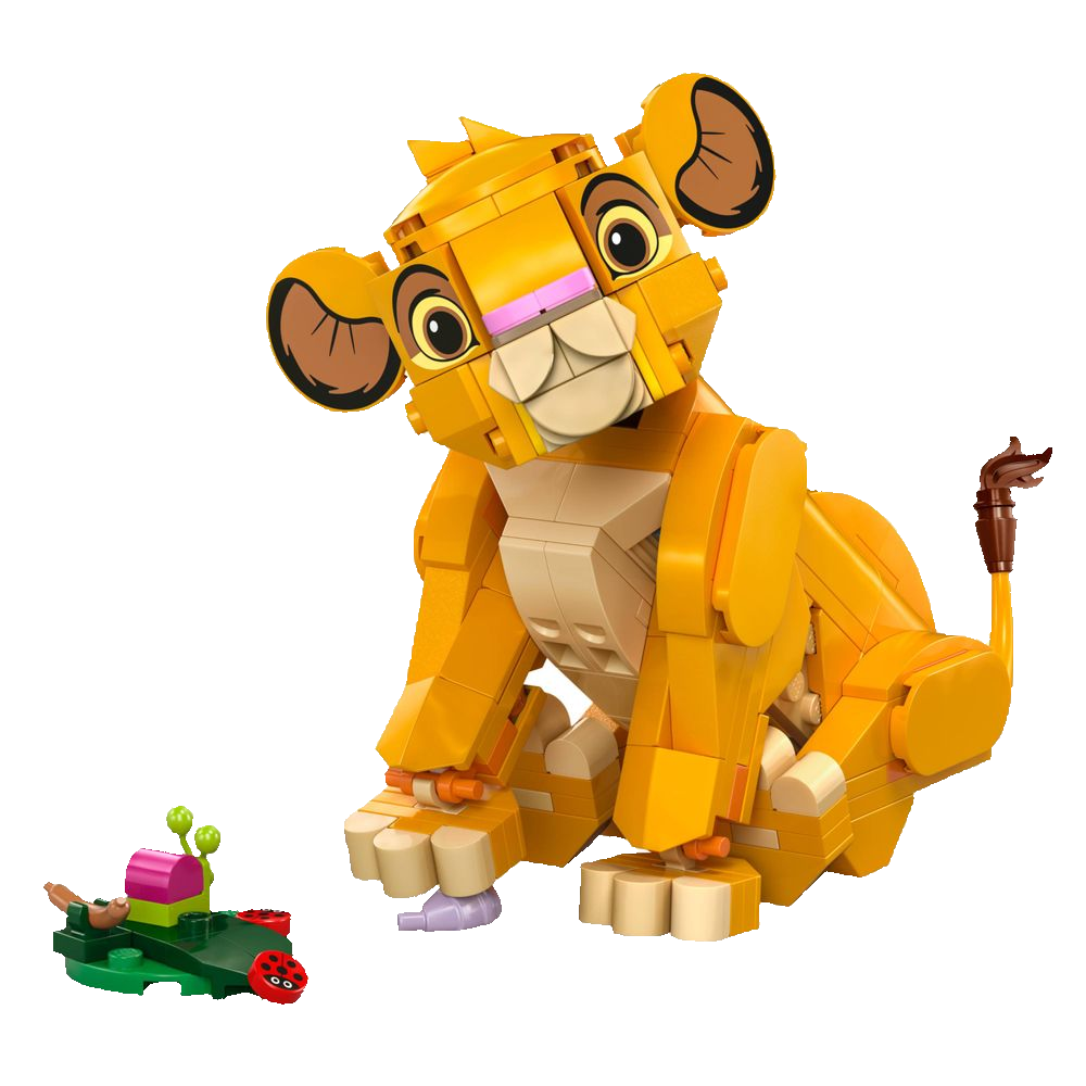 LEGO Disney Simba 43243 - figura Simba de pé sobre o pedestal de flores