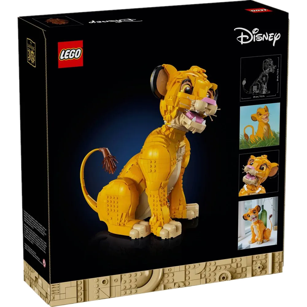 Caixa LEGO Disney 43247 Jovem Simba o Rei Leão lacrada, 1.445 peças