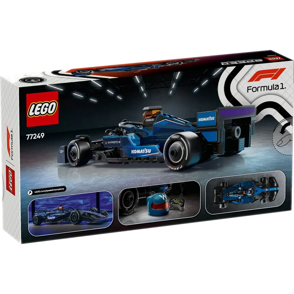 LEGO Speed Champions 77249 Williams Racing FW46 F1, caixa e produto montado
